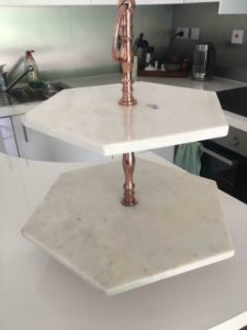 Hexagon, marble stand